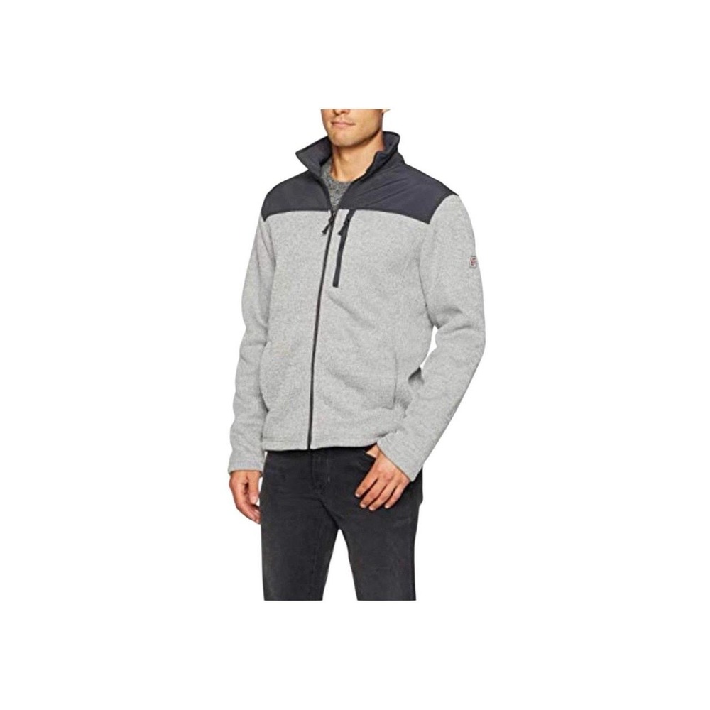 Ben Sherman Mens 2XL OMBS074H Softshell Bomber Jacket Down Outerwear Gray Black
